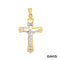 Anhänger Kreuz Gold 14k Bicolor