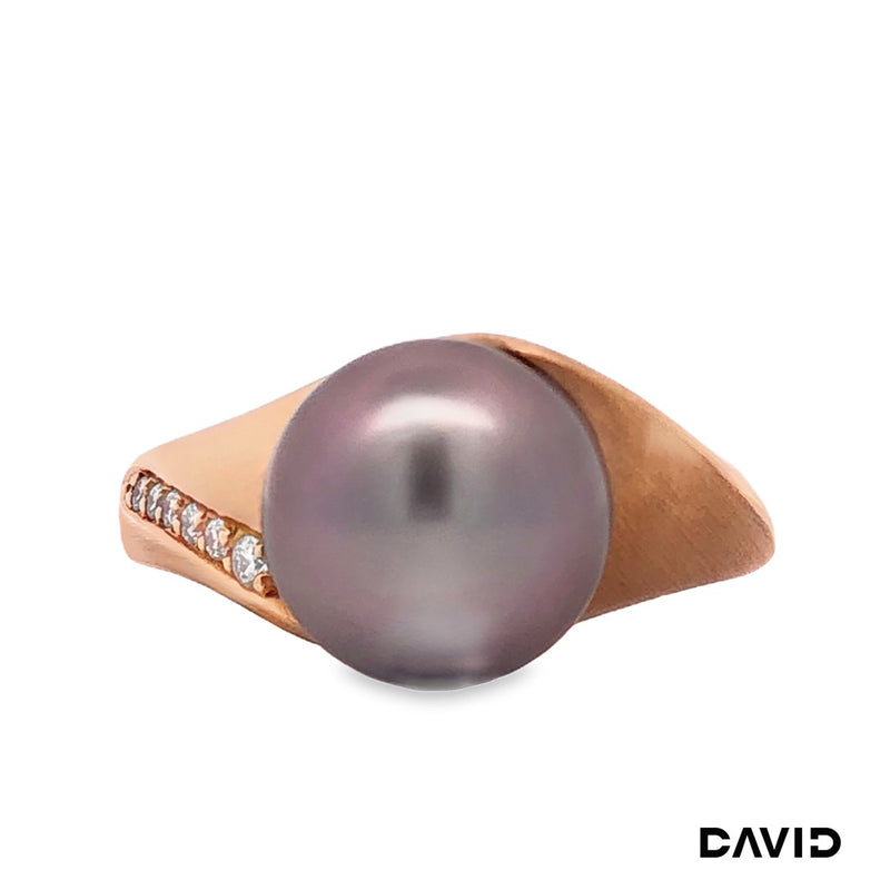 Ring Brillanten/Tahitiperle Gold 750/18k