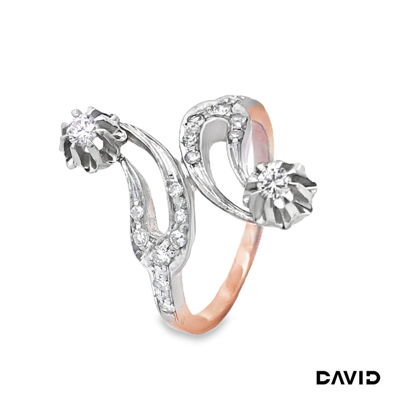 Ring Diamanten Gold 18k Bicolor