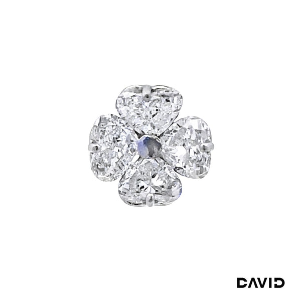 Anhänger Blume Diamanten 585/14k Weißgold