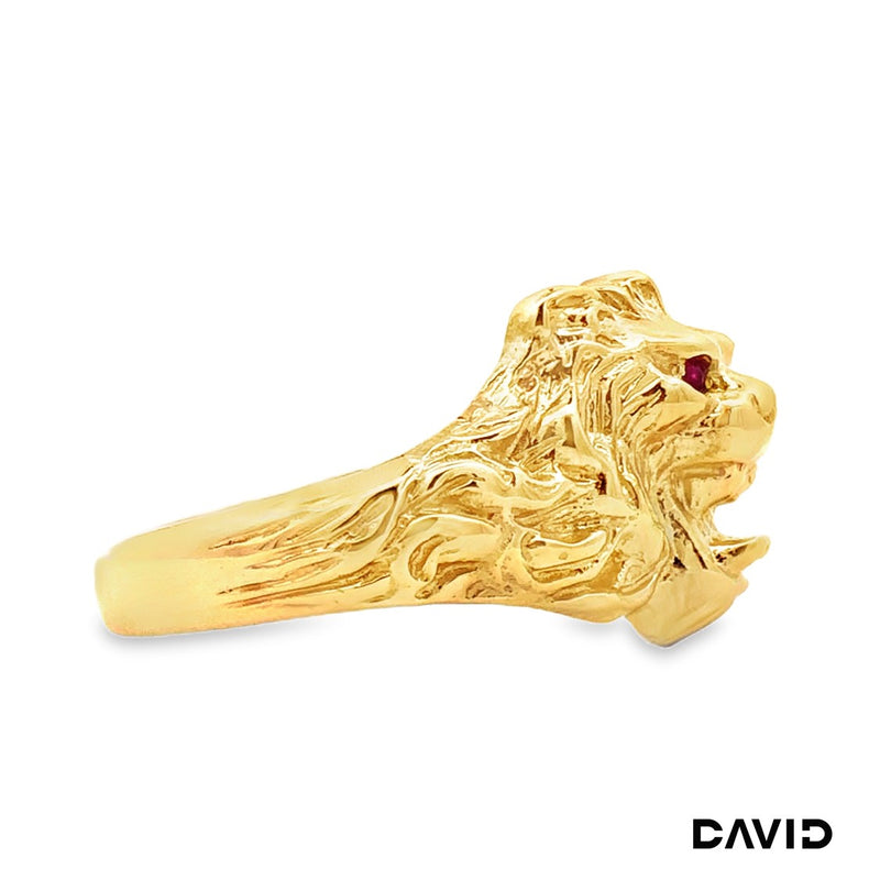 Ring Löwenkopf Rubine Gold 585/14k