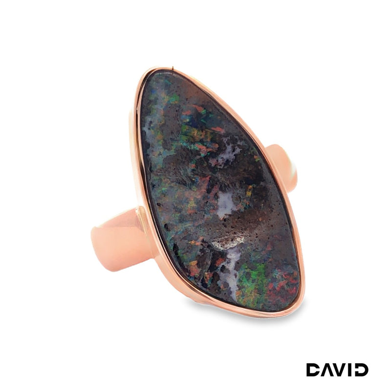 Ring Opal Boulder 14k Roségold