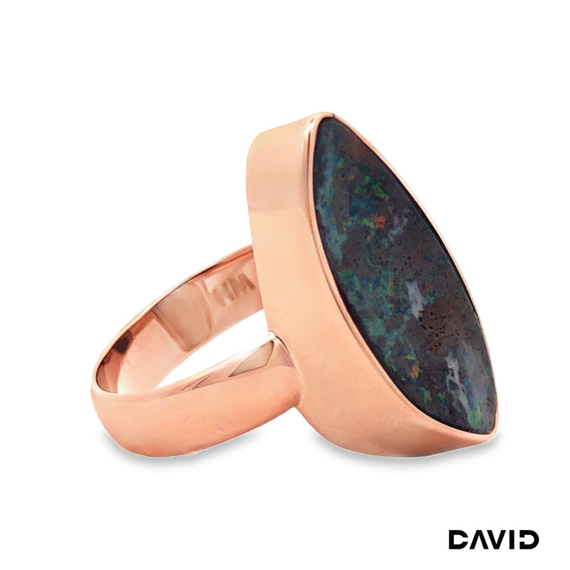 Ring Opal Boulder 14k Roségold
