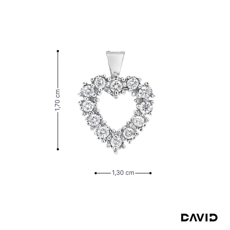 Anhänger Herz Brillanten 585/14k Weißgold