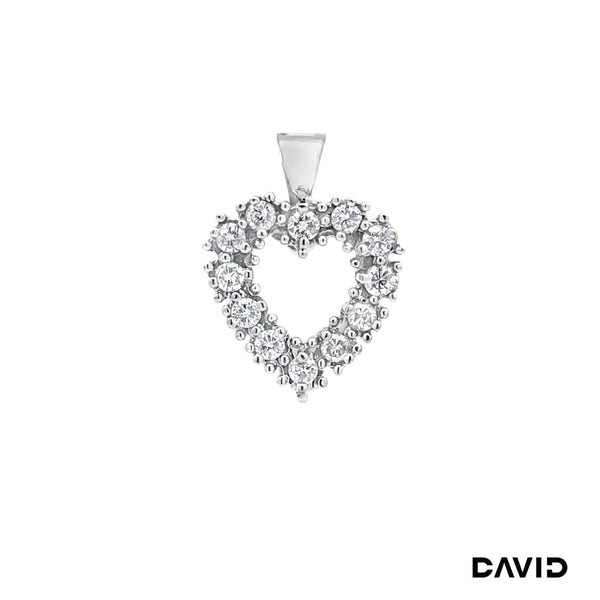Anhänger Herz Brillanten 585/14k Weißgold