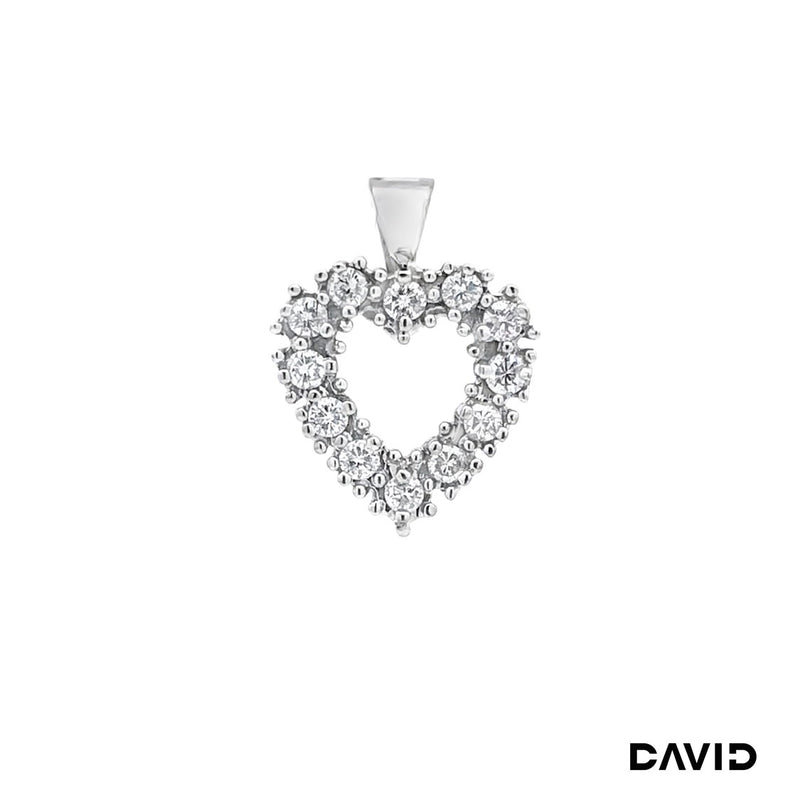 Anhänger Herz Brillanten 585/14k Weißgold