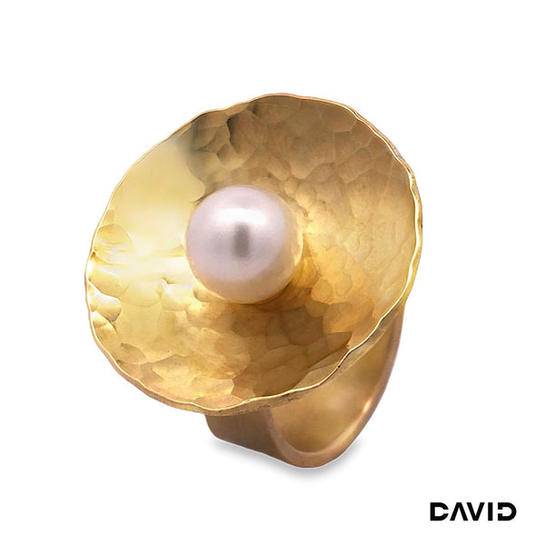 Ring mit Perle Akoya Gold 750/18k
