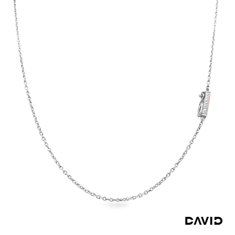 Collierkette Diamant Altschliff 585/WG - Pt950