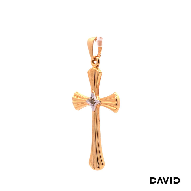 Anhänger Kreuz Diamant Gold 750/18k