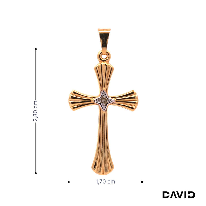 Anhänger Kreuz Diamant Gold 750/18k