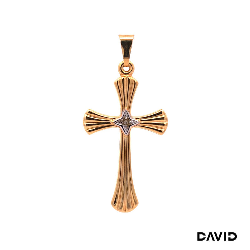 Anhänger Kreuz Diamant Gold 750/18k
