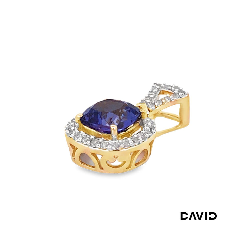 Anhänger Zirk./Tansanit Gold 9k