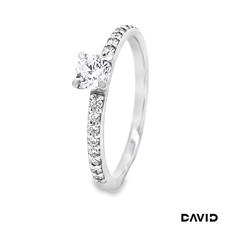 Ring mit Brillanten 585/14k Weißgold