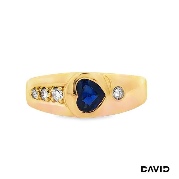 Ring Brillanten/Saphir Gold 750/18k