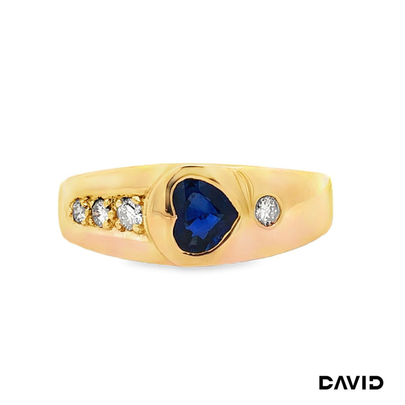 Ring Brillanten/Saphir Gold 750/18k