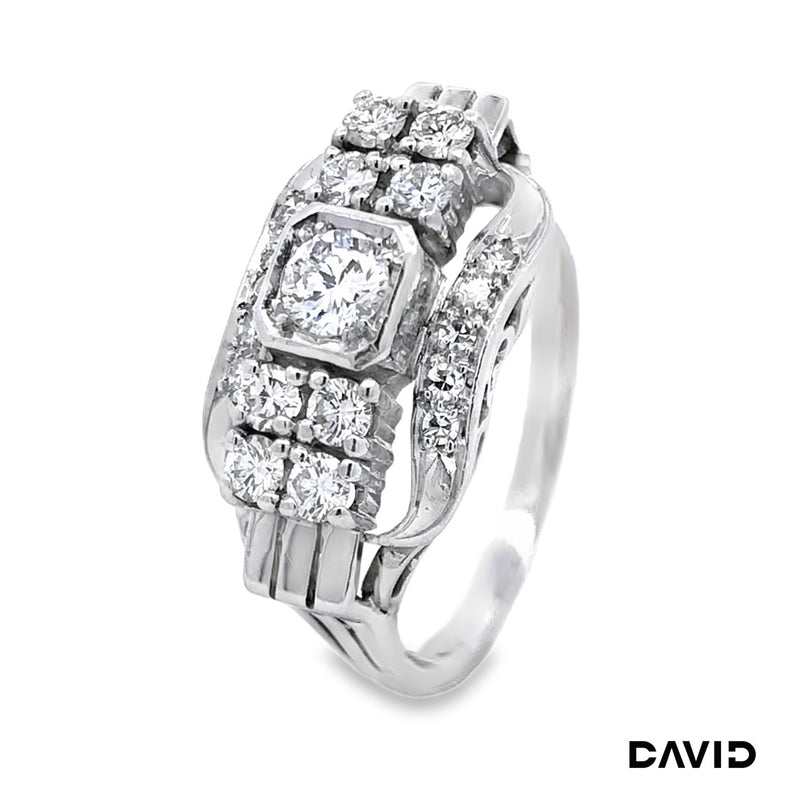 Ring Brill./Diamanten 585/14k Weißgold