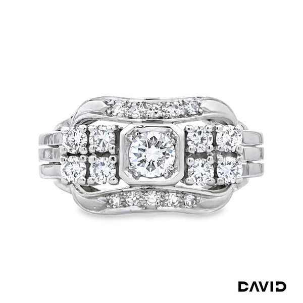 Ring Brill./Diamanten 585/14k Weißgold