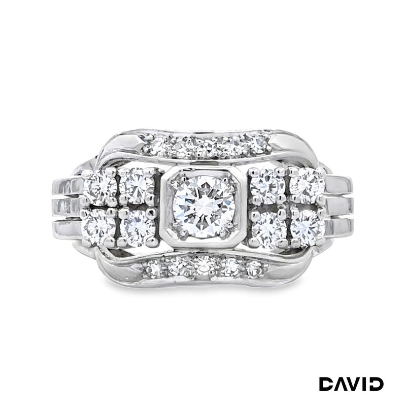 Ring Brill./Diamanten 585/14k Weißgold