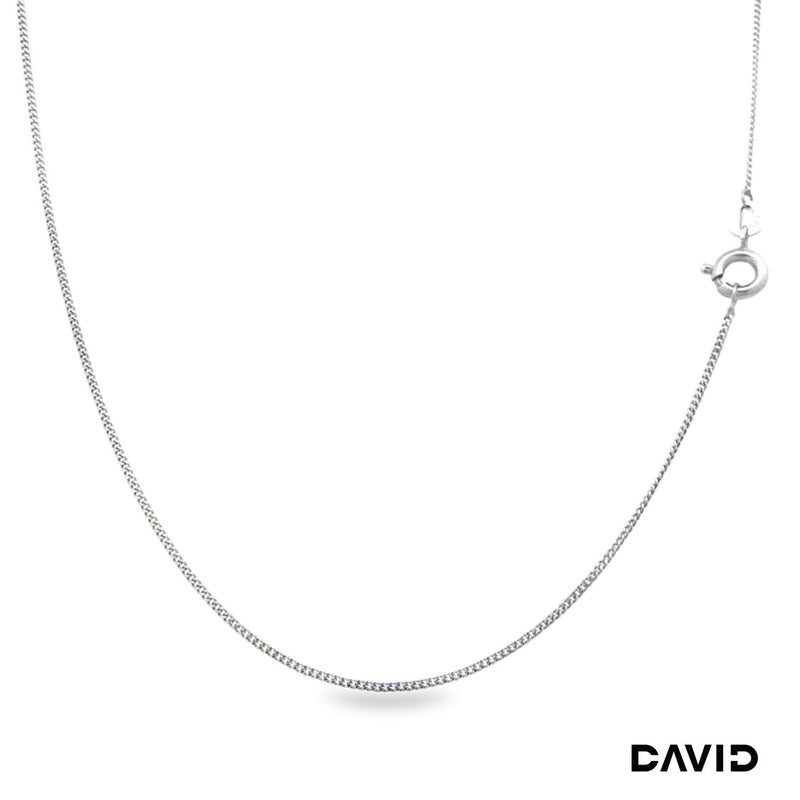 Panzerkette 45 585/14k Weißgold