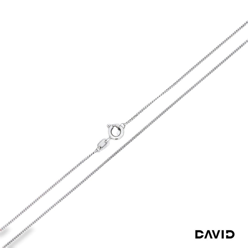 Panzerkette 45 585/14k Weißgold