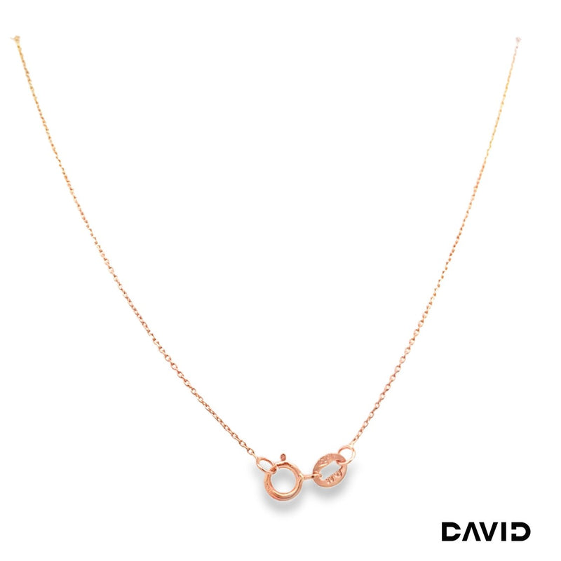 Kette 45 mit Anhänger Zirkonia Gold 14k Rotgold