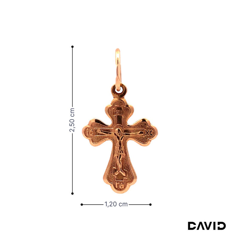 Anhänger Kreuz 14k Roségold