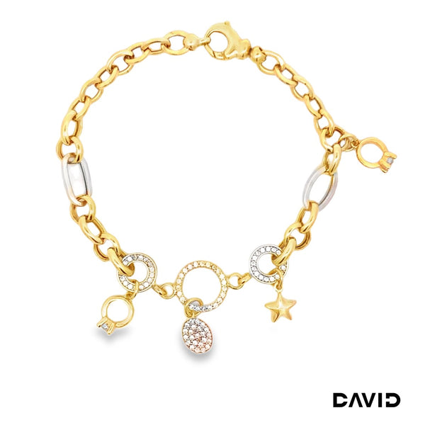 Armband 19 Zirkonia Gold 585/14k