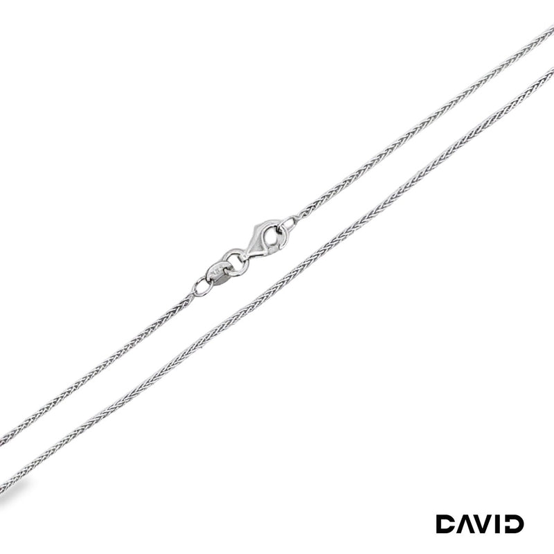 Zopfkette 45 585/14k Weißgold
