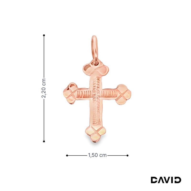 Anhänger Kreuz 14k Roségold