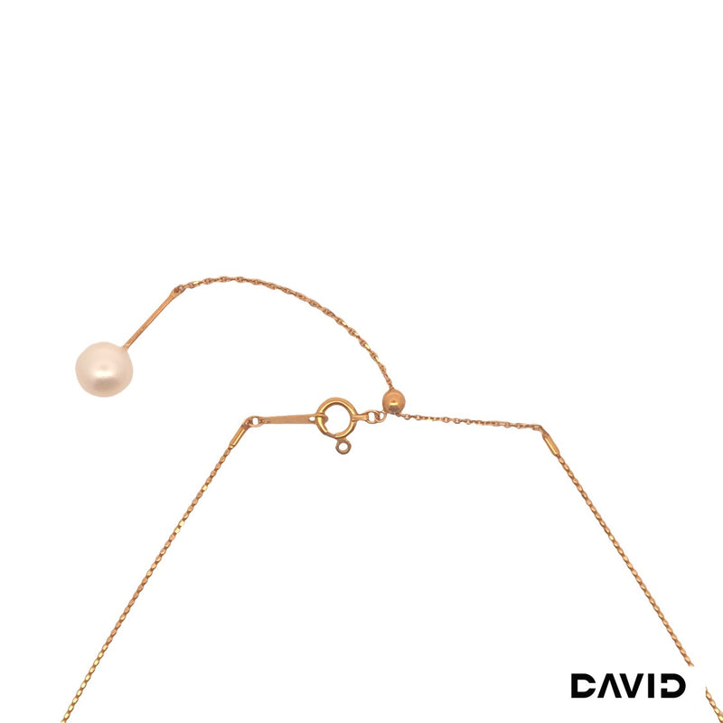 Collier mit Perlen Süßwasser-Zuchtperlen 750/-Rosè