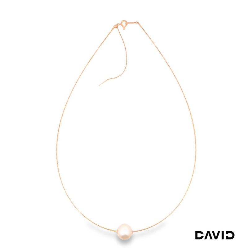 Collier mit Perlen Süßwasser-Zuchtperlen 750/-Rosè