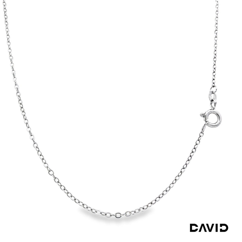 Rundankerkette 40 585/14k Weißgold