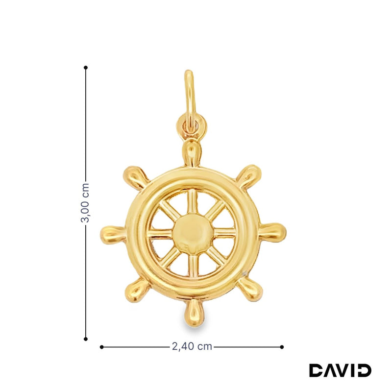 Anhänger Steuerrad Gold 750/18k