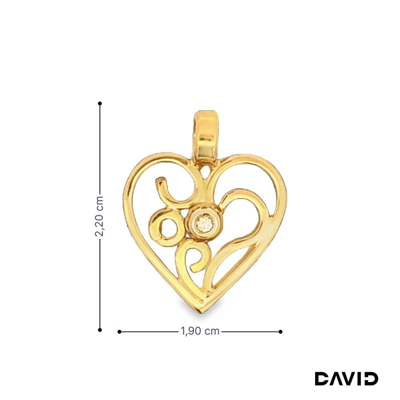 Anhänger Herz Brillant Gold 750/18k