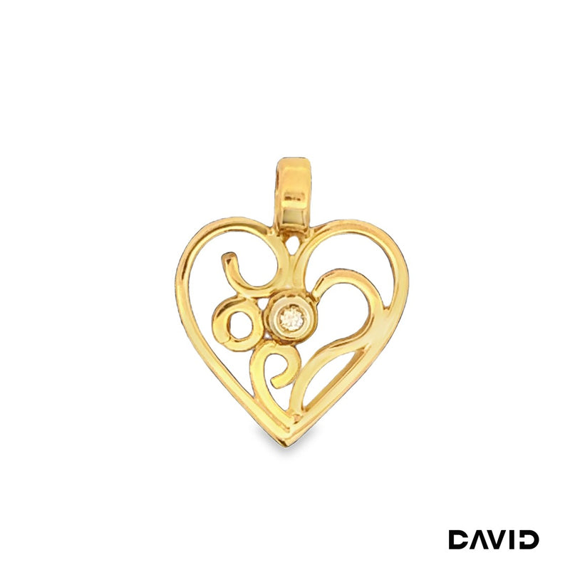 Anhänger Herz Brillant Gold 750/18k