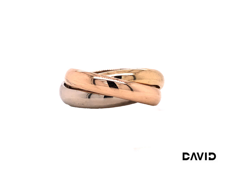 Ring Trinity Gold 18k Tricolor