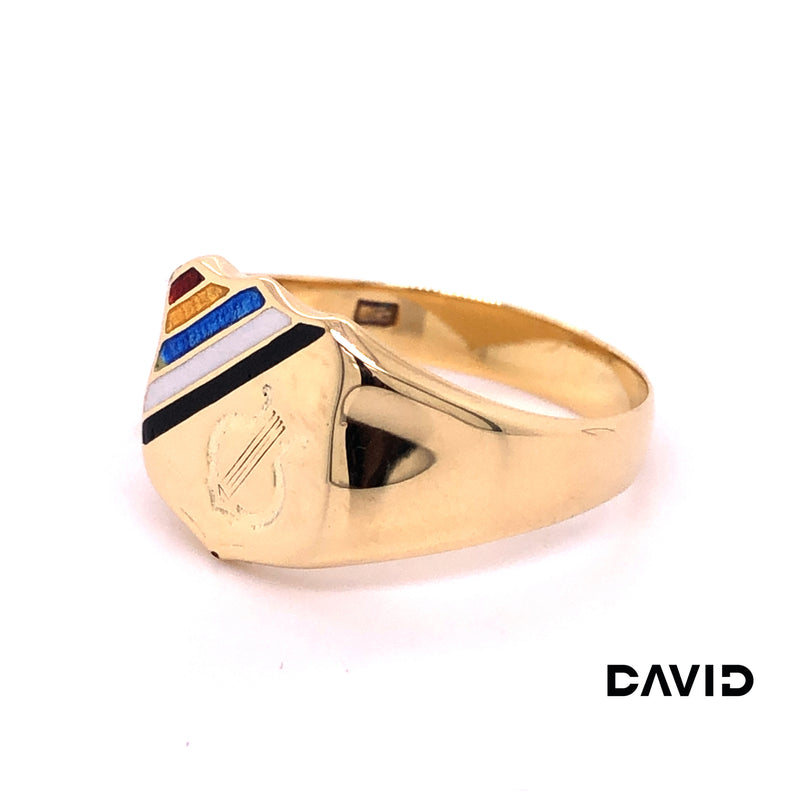 Ring Emaille Gold 14k