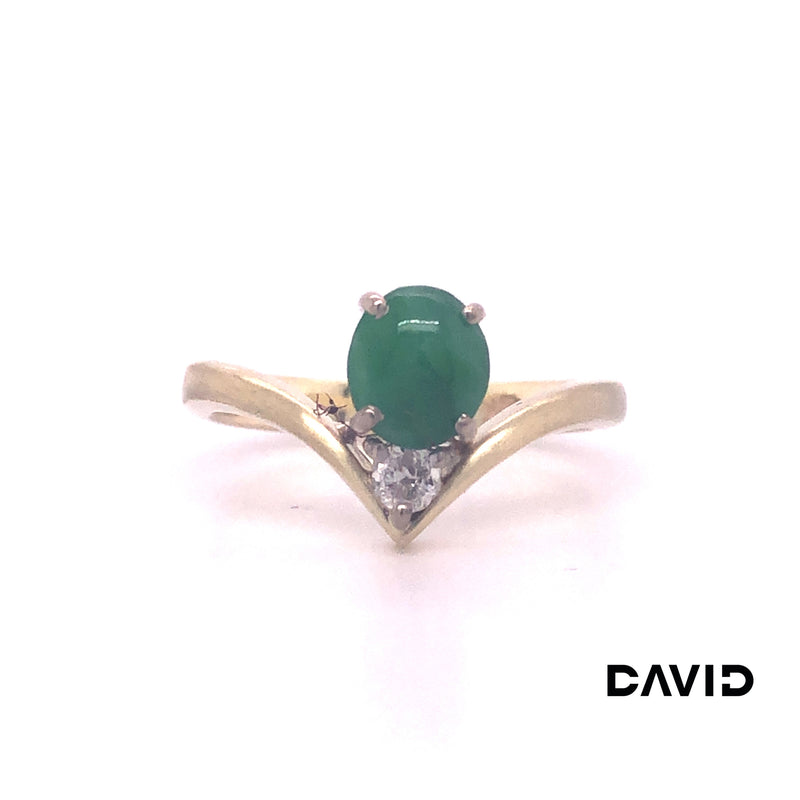 Ring Brill/Jade Gold 14k