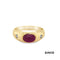 Ring Brillanten/Farbstein Rubin Gold 14k
