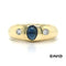 Ring Brillant & Saphir Gold 14k