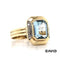 Ring Blautopas/Diamant Gold 8k