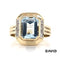 Ring Blautopas/Diamant Gold 8k