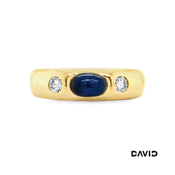 Ring Brillant & Saphir Gold 18k