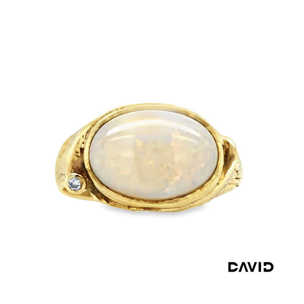 Ring Opal/Brillant Gold 14k