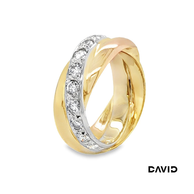 Ring Brillanten Gold 18k Bicolor