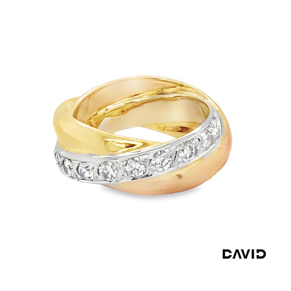 Ring Brillanten Gold 18k Bicolor